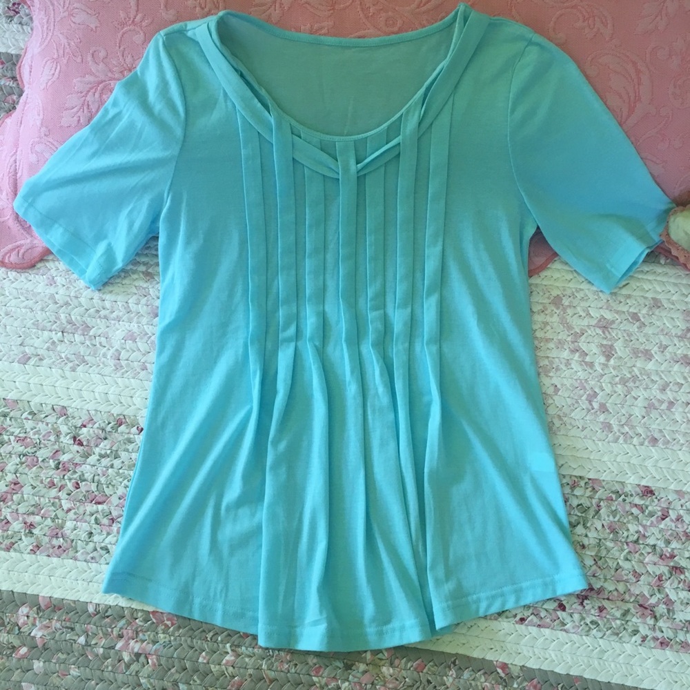 NWOT Large aqua tunic style top